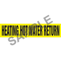 J.J. Keller Heating Hot Water Return Pipe Marker - ASME/ANSI
