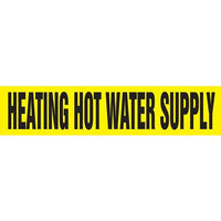 J.J. Keller Heating Hot Water Supply Pipe Marker - ASME/ANSI