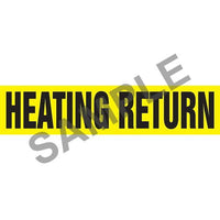 J.J. Keller Heating Return Pipe Marker - ASME/ANSI