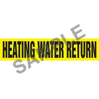 J.J. Keller Heating Water Return Pipe Marker - ASME/ANSI