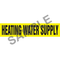 J.J. Keller Heating Water Supply Pipe Marker - ASME/ANSI
