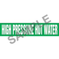 J.J. Keller High Pressure Hot Water Pipe Marker - ASME/ANSI