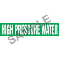 J.J. Keller High Pressure Water Pipe Marker - ASME/ANSI