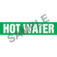 J.J. Keller Hot Water Pipe Marker - ASME/ANSI