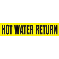 J.J. Keller Hot Water Return Pipe Marker - ASME/ANSI