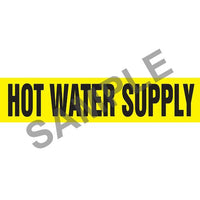 J.J. Keller Hot Water Supply Pipe Marker - ASME/ANSI