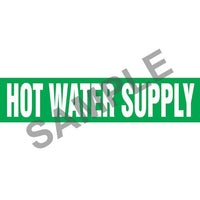 J.J. Keller Hot Water Supply Pipe Marker - ASME/ANSI
