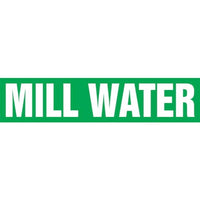 J.J. Keller Mill Water Pipe Marker - ASME/ANSI