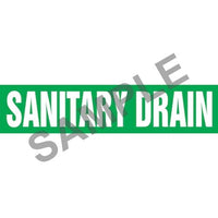 J.J. Keller Sanitary Drain Pipe Marker - ASME/ANSI