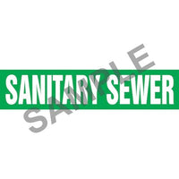 J.J. Keller Sanitary Sewer Pipe Marker - ASME/ANSI