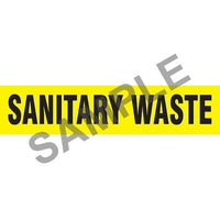 J.J. Keller Sanitary Waste Pipe Marker - ASME/ANSI