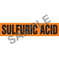 J.J. Keller Sulfuric Acid Pipe Marker - ASME/ANSI