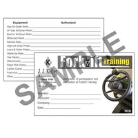 J.J. Keller Forklift Training - Wallet Cards