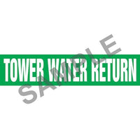 J.J. Keller Tower Water Return Pipe Marker - ASME/ANSI