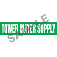 J.J. Keller Tower Water Supply Pipe Marker - ASME/ANSI