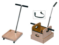 Baseline FCE Work Device - Mobile Weighted cart with T-handle, accessory box, and sled with straight handle — for Strength Training and Rehabilitation