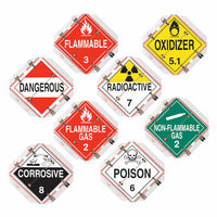 J.J. Keller Super Flip Placard - 8 Legend, Worded, 16"x15.5", White Back Plate