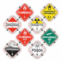 J.J. Keller Super Flip Placard - 8 Legend, Worded, 16"x15.5", White Back Plate