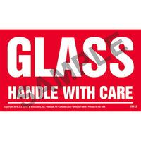 J.J. Keller Glass: Handle With Care Shipping Label