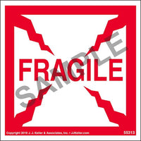 J.J. Keller Fragile Shipping Label