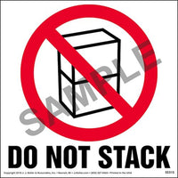 J.J. Keller Do Not Stack Shipping Label with Icon