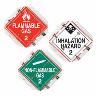 J.J. Super Flip Placard - 3 Legend, Worded, 16"x15.5", White Back Plate
