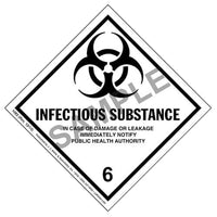 J.J. Keller Class 6 Infectious Substance Labels - Poly, 25 Sheets/Pk (2 Labels/Sheet)