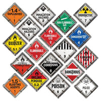 J.J. Keller Aluminum Flip Placard - 18 Legend, Worded, Unpainted Back Plate