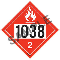 J.J. Keller 1038 Placard - Division 2.1 Flammable Gas