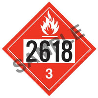 J.J. Keller 2618 Placard - Class 3 Flammable Liquid