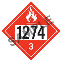 J.J. Keller 1274 Placard - Class 3 Flammable Liquid