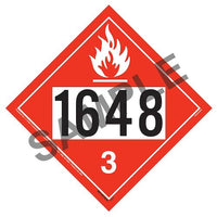 J.J. Keller 1648 Placard - Class 3 Flammable Liquid