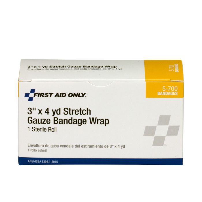 First Aid Only Sterile Stretch Gauze Roll | 3" x 4 Yards Wound Dressing