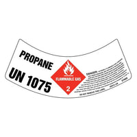 J.J. Keller Gas Cylinder Shoulder Labels - Flammable Gas (Pack of 500)