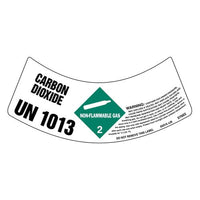 J.J. Keller Gas Cylinder Shoulder Labels - Non-Flammable Gas