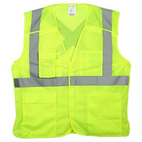 J. J. Keller SAFEGEAR Safety Vest Type R Class 2 - Hook & Loop 5-Point Breakaway Closure