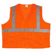 J. J. Keller SAFEGEAR Safety Vest Type R Class 2 - Hook & Loop 5-Point Breakaway Closure