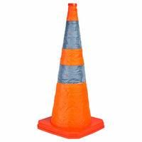 J.J. Keller Collapsible Traffic Cone with Internal LED - 28" Tall (Pack of 4)