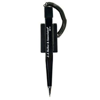 J.J. Keller Black Ball Point Pen with Coil Cord and Base (Pack of 10)
