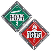 J.J. Keller Canadian Numer-All™ Flip Placard, 2-Legend, Unpainted Back Plate