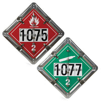 J. J. Keller Numer-All™ Flip Placard - 2 Legend, Class 2, Unpainted Back Plate