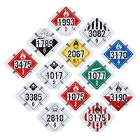 J.J. Keller Numer-All™ Flip Placard - 13 Legend, White Back Plate