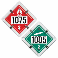 J.J. Keller Aluminum Flip Placard - 2 Legend, Numbered, UN 1005, 1075
