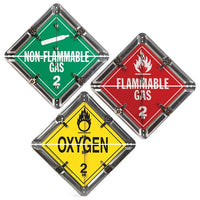 J.J. Keller Aluminum Flip Placard - 3 Legend, Worded, Class 2