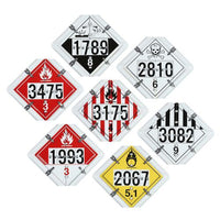 J.J. Keller Numer-All™ Flip Placard - 7 Legend, White Back Plate