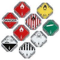 J.J. Keller Canadian Flip-File Placard, 9-Legend Wordless Set, Unpainted Back Plate