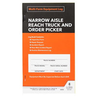 J.J. Keller Narrow Aisle Reach Truck and Order Picker Multiform Forklift Inspection Logbook