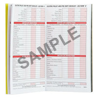 J.J. Keller Electric Pallet Jack Multiform Inspection Logbook