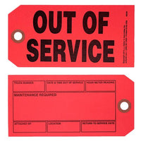 J.J. Keller Forklift Out of Service Tag