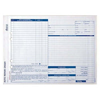 J.J. Keller Auto Repair Order, Carbonless, Snap-Out Format, California  Stock